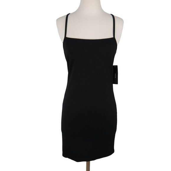 LULU'S Women's Black Fitted Bodycon Mini Dress with Open Lace Back M NWT - Picture 6 of 10